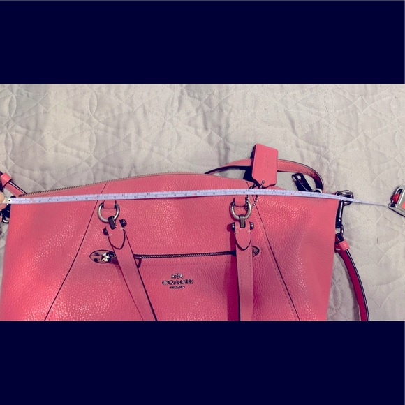 Coach purse. Beautiful hot pink color with zipper open top. - Picture 3 of 5